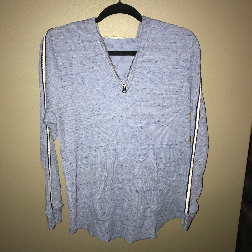 Light blue quarter zip pullover